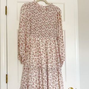 Petal and Pup floral midi size 8 cream with blush flowers